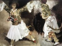 E. Delacroix, Δύο Έλληνες πολεμιστές που χορεύουν, Μουσείο του Λούβρου
